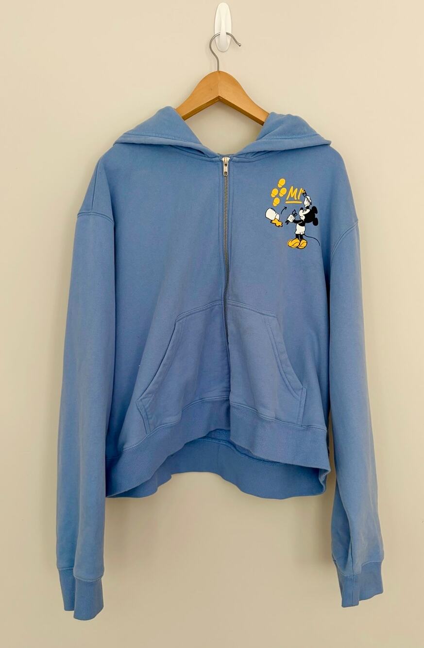SAMII RYAN for Disney womens sz XL zip hoodie in Mickey is painting motif